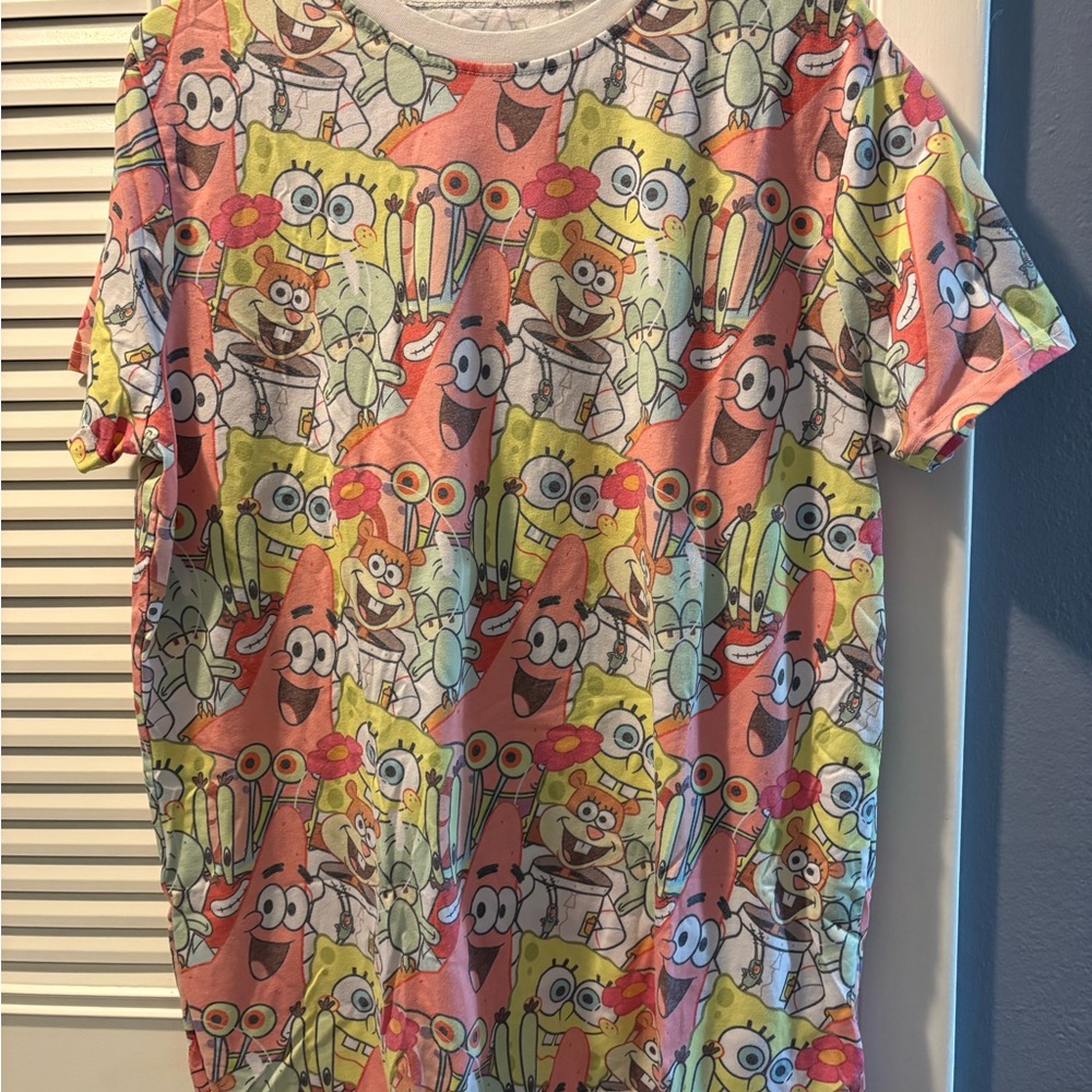 Colorful spongebob Character T-Shirt